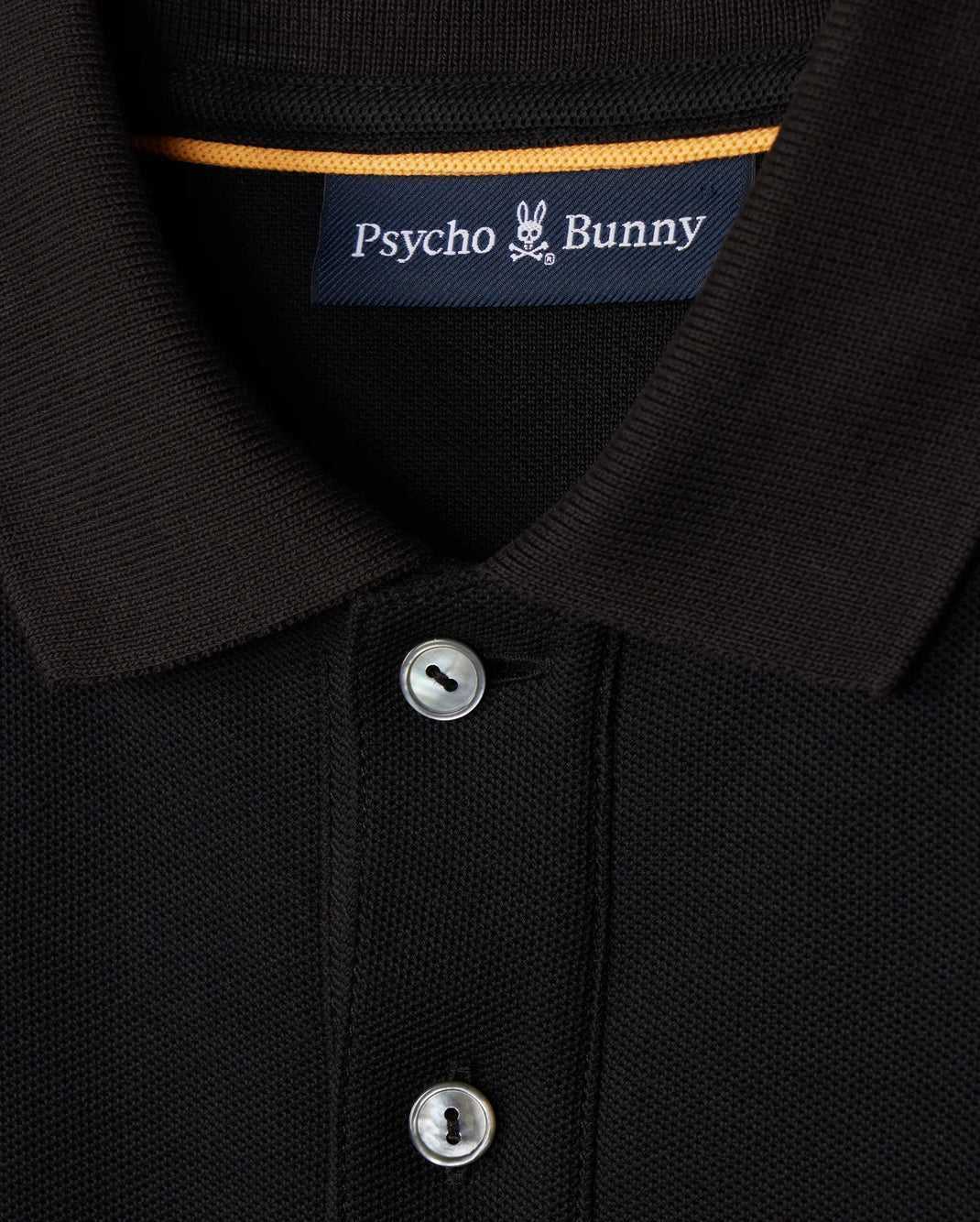 Polos Psycho Bunny Bonham All Over Bunny Pique Polo Noir Enfant | BQC-69697218